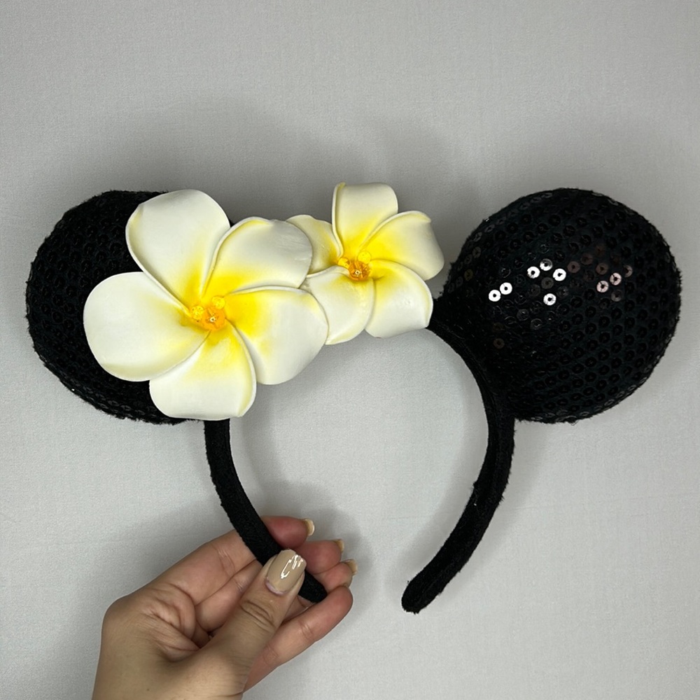 Disney Parks Floral Minnie Ears- worn once